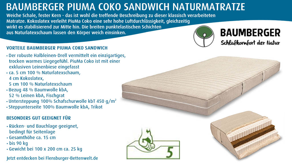 Baumberger-Piuma-Coko-Sandwich-Naturlatexmatratze-kaufen-Flensburger-Bettenwelt
