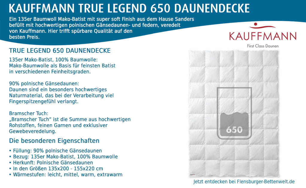 Kauffmann-True-Legend-650-Daunendecke-kaufen-Flensburger-Bettenwelt