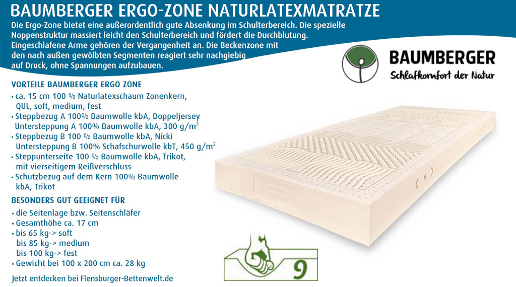 Baumberger-Naturlatex-Matratze-Ergo-Zone-kaufen-Flensburger-Bettenwelt