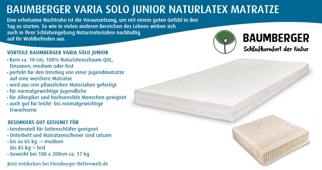 Baumberger-Naturlatex-Matratze-Varia-Solo-Junior-kaufen-Flensburger-Bettenwelt