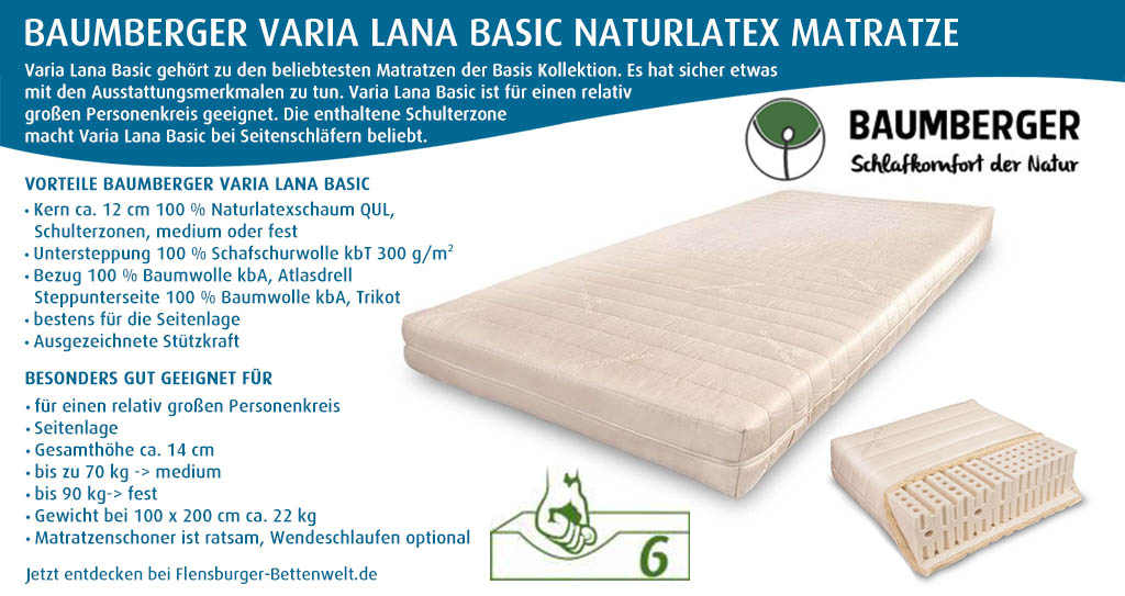 Baumberger-Naturlatex-Matratze-Varia-Lana-Basic-kaufen-Flensburger-Bettenwelt