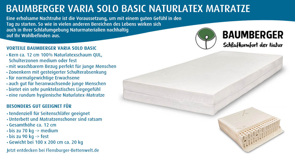 Baumberger-Naturlatex-Matratze-Varia-Solo-Basic-kaufen-Flensburger-Bettenwelt