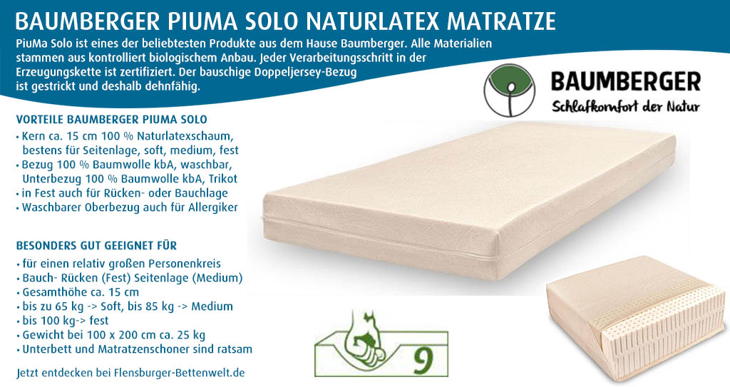 Baumberger-Naturlatex-Matratze-Piuma-Solo-kaufen-Flensburger-Bettenwelt